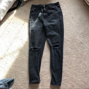 Forever 21 Black Ripped Jeans